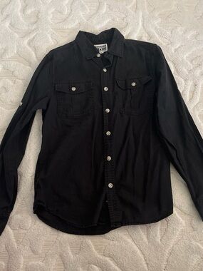 Converse Black Button-Up Shirt